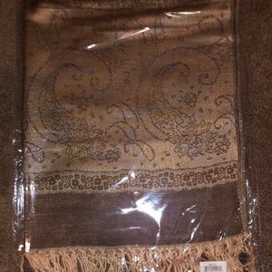 Brown cream pashmina